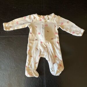 Carters Pink Animal Print Baby Onesie